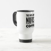 Mug De Voyage Infirmière amatrice de café (Devant gauche)