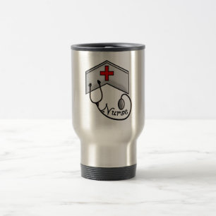 Mug De Voyage Infirmière avec la PAC et le STÉTHOSCOPE DE RELI