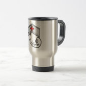 Mug De Voyage Infirmière avec la PAC et le STÉTHOSCOPE DE RELIEF (Devant droit)