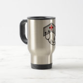 Mug De Voyage Infirmière avec la PAC et le STÉTHOSCOPE DE RELIEF (Devant gauche)