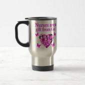 MUG DE VOYAGE INFIRMIÈRE CHRÉTIENNE FLORALE ROSE (Gauche)