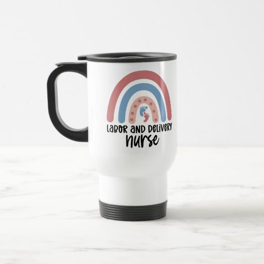 Mug De Voyage Infirmière de la main-d'oeuvre et de l'accouchemen (Gauche)