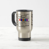 Mug De Voyage Infirmière décrivant des cadeaux de mots (Devant gauche)