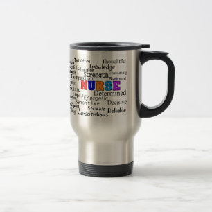 Mug De Voyage Infirmière décrivant des cadeaux de mots