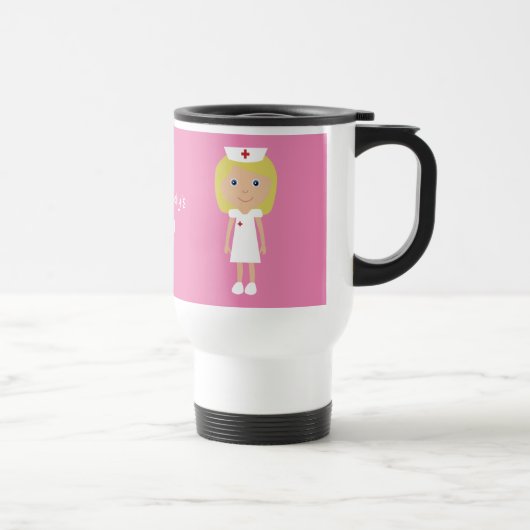 Mug De Voyage Infirmière mignonne de bande dessinée (Droite)
