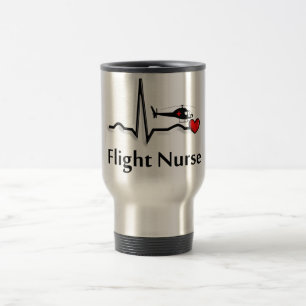 Mug De Voyage Infirmière QRS de vol et conception d'hélicoptère