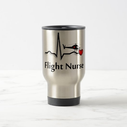 Mug De Voyage Infirmière QRS de vol et conception d'hélicoptère (Centre)
