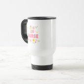 Mug De Voyage Infirmière Urgences Fleur Rétro (Devant gauche)