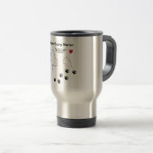 Mug De Voyage Infirmière vétérinaire - empreintes de pattes sur (Devant droit)