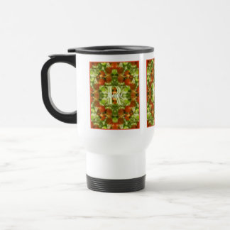 Mug De Voyage Initiales de monogramme personnalisé Nom Tomates d