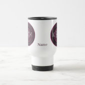 Mug De Voyage Initiales de monogramme Tourbillons de prune Perso (Centre)