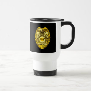 Mug De Voyage Insigne du chef de la police de cuisine