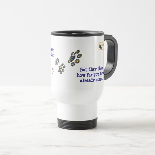 Mug de voyage inspirant - Continuez à bouger (Devant droit)