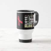 Mug De Voyage Inspiration rouge de ruban (Devant droit)