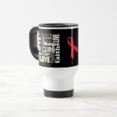 Mug De Voyage Inspiration rouge de ruban (Devant gauche)