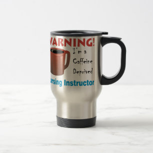 Mug De Voyage Instructeur soignant déshérité par caféine