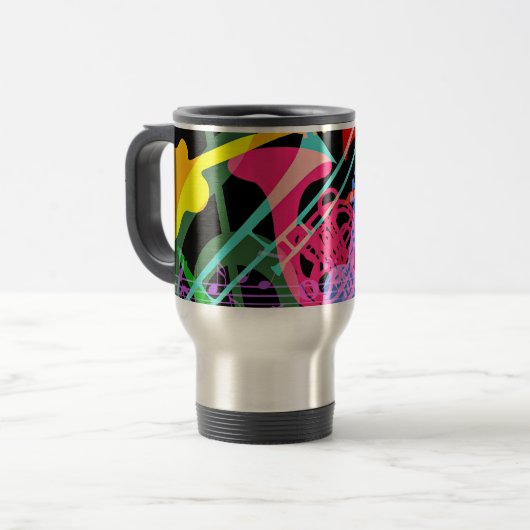 Mug De Voyage Instruments de musique design Pop Art (Devant gauche)