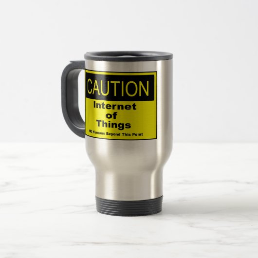 Mug De Voyage Internet des objets IoT Avertissement Signal d'ave (Devant gauche)