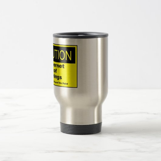 Mug De Voyage Internet des objets IoT Avertissement Signal d'ave (Centre)