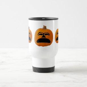 Mug De Voyage Jack o' Lantern Malheureux Face, Citrouille d'Hall