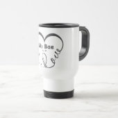 Mug De Voyage J'adore mon chéri • Vous = ♥ (Devant droit)