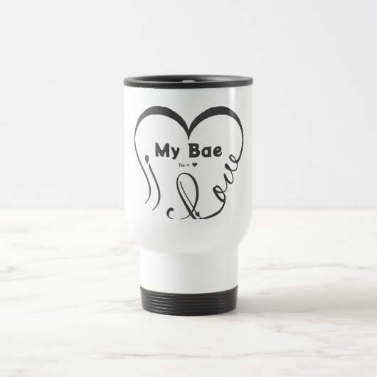 Mug De Voyage J'adore mon chéri • Vous = ♥ (Centre)