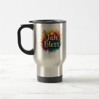 Mug De Voyage Jah Bless Reggae Watercolor Stainless Steel Travel
