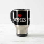 Mug De Voyage J'aime Burpees, forme physique (Devant gauche)