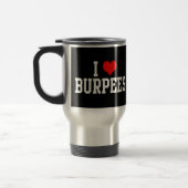 Mug De Voyage J'aime Burpees, forme physique (Gauche)