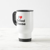 Mug De Voyage J'aime (coeur) le fromage grillé (Devant gauche)