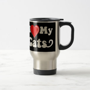 Mug De Voyage J'aime (coeur) mes chats