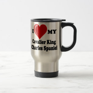 Mug De Voyage J'aime (coeur) mon épagneul cavalier du Roi