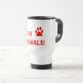 Mug De Voyage J'aime des animaux (Devant droit)