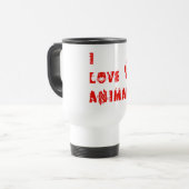 Mug De Voyage J'aime des animaux (Devant gauche)