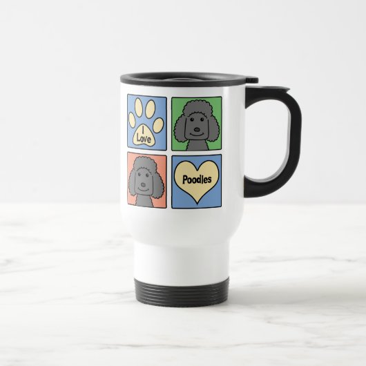 Mug De Voyage J'aime des caniches (Droite)
