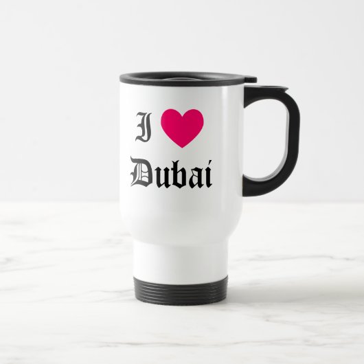 Mug De Voyage J'aime Dubaï (Droite)