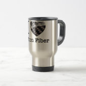 Mug De Voyage J'aime la fibre de carbone (Devant droit)