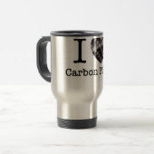 Mug De Voyage J'aime la fibre de carbone (Devant gauche)