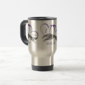 Mug De Voyage J'aime le barzoï (Devant gauche)