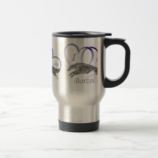 Mug De Voyage J'aime le barzoï (Droit)