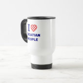 Mug De Voyage J'aime le peuple croate (Devant gauche)