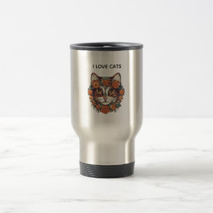 MUG DE VOYAGE J'AIME LES CHATS ART EXTRAORDINAIRE AMATEURS DE