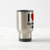 Mug De Voyage j'aime les chats siamois (Centre)