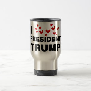 Mug De Voyage J'aime les coeurs du président Trump