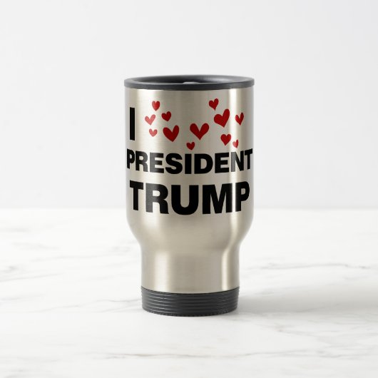 Mug De Voyage J'aime les coeurs du président Trump (Centre)