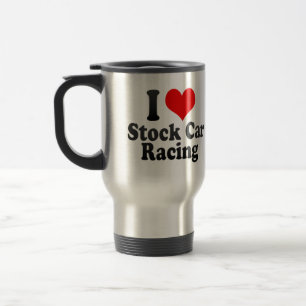 Mug De Voyage J'aime les courses d'automobiles courantes