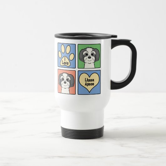 Mug De Voyage J'aime Lhasa Apsos (Droite)