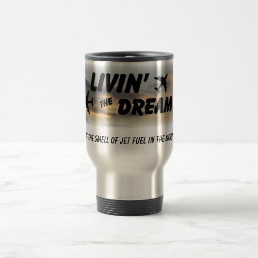 Mug De Voyage J'aime l'odeur du kérosène (Centre)