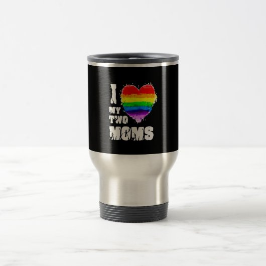 Mug De Voyage J'Aime Mes Deux Moms (Centre)