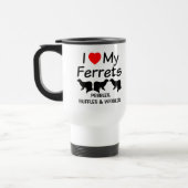 Mug De Voyage J'Aime Mes TROIS Ferrets (Gauche)